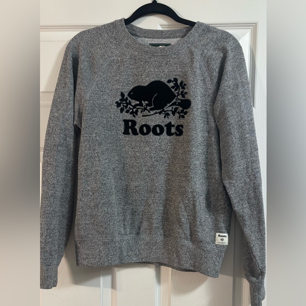 Roots Gray Womens Crewneck Sweater